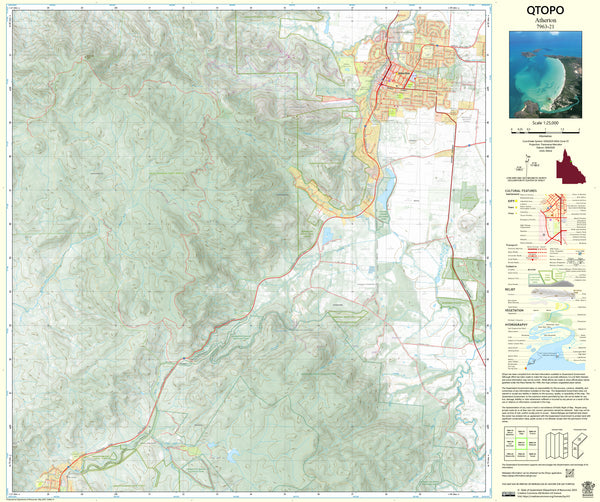 7963-21 Atherton QTopo 1:25,000 Topographic Map