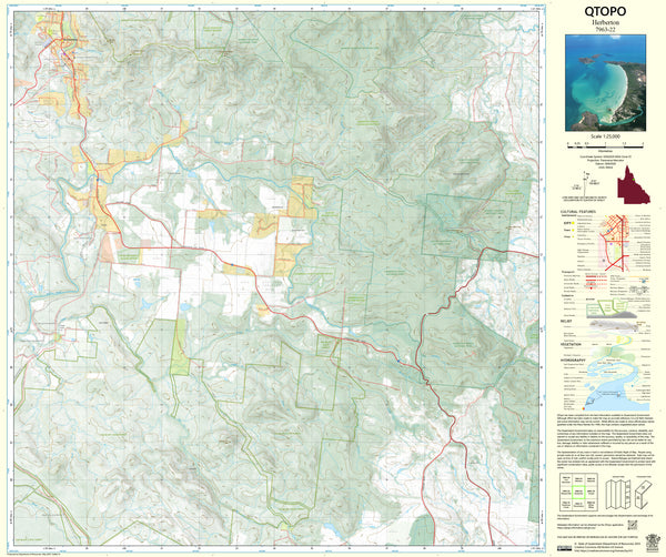 7963-22 Herberton QTopo 1:25,000 Topographic Map