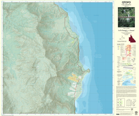 7965-11 Cape Tribulation QTopo 1:25,000 Topographic Map