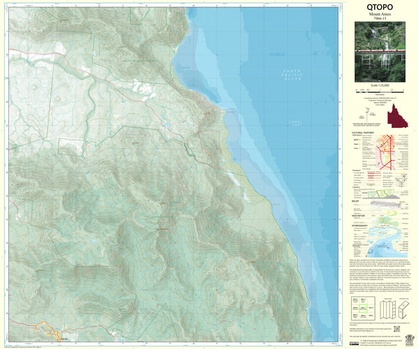 7966-13 Mount Amos QTopo 1:25,000 Topographic Map