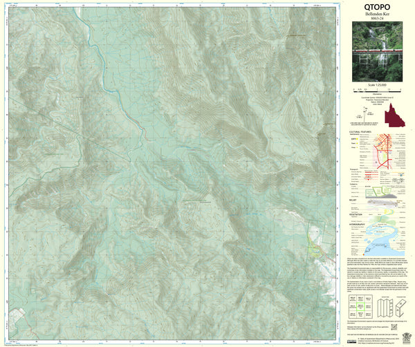 8063-24 Bellenden Ker QTopo 1:25,000 Topographic Map — Queensland 1:25,000 topographic map
