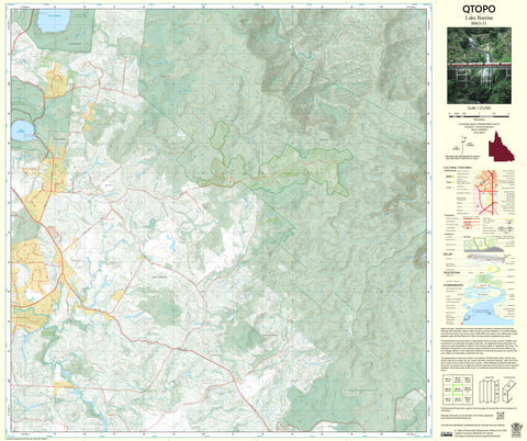 8063-31 Lake Barrine QTopo 1:25,000 Topographic Map