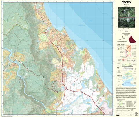 8064-31 Kuranda QTopo 1:25,000 Topographic Map
