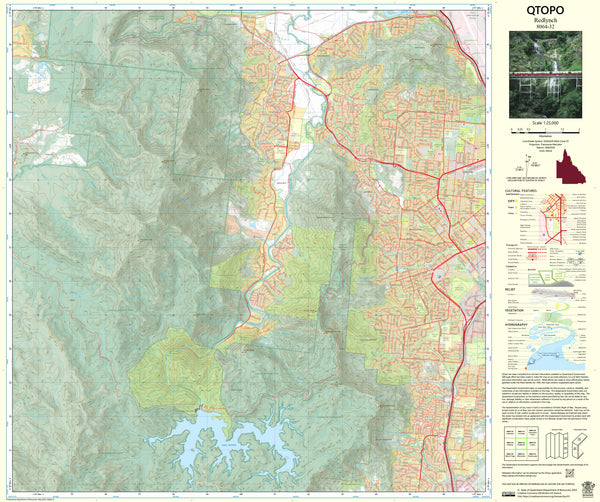 8064-32 Redlynch QTopo 1:25,000 Topographic Map — Queensland 1:25,000 topographic map