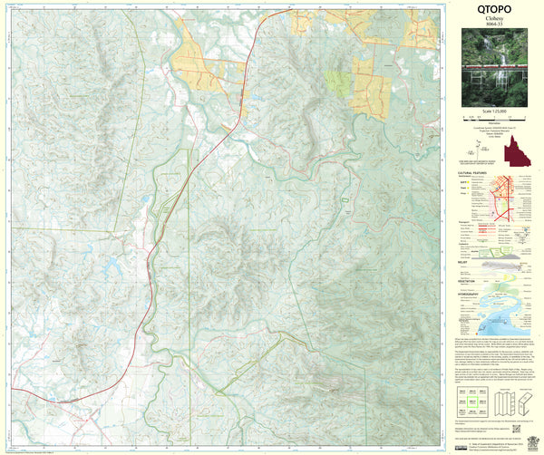 8064-33 Clohesy QTopo 1:25,000 Topographic Map — Queensland 1:25,000 topographic map