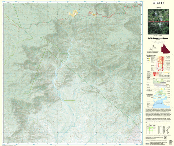8159-41 QTopo 1:25,000 Topographic Map — Queensland 1:25,000 topographic map