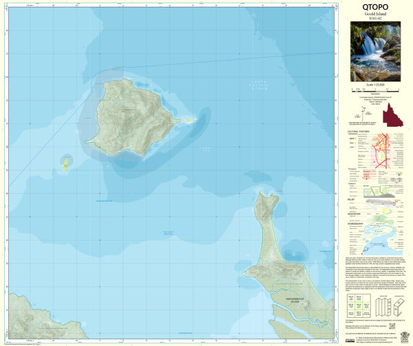 8161-42 Goold Island QTopo 1:25,000 Topographic Map — Queensland 1:25,000 topographic map