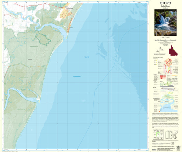 8161-44 Tully Heads QTopo 1:25,000 Topographic Map