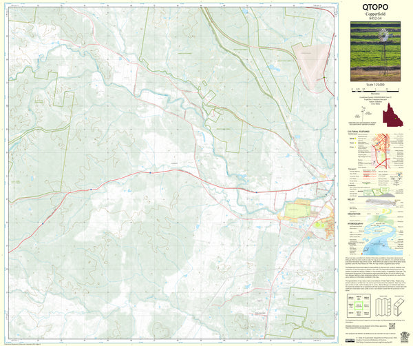 8452-34 Copperfield QTopo 1:25,000 Topographic Map — Queensland 1:25,000 topographic map