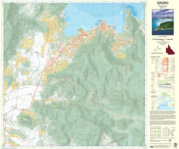 8657-31 Cannonvale QTopo 1:25,000 Topographic Map — Queensland 1:25,000 topographic map