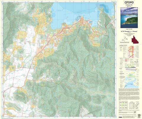 8657-31 Cannonvale QTopo 1:25,000 Topographic Map