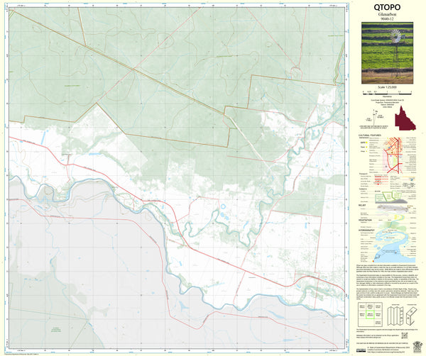 9040-12 Glenarbon QTopo 1:25,000 Topographic Map — Queensland 1:25,000 topographic map