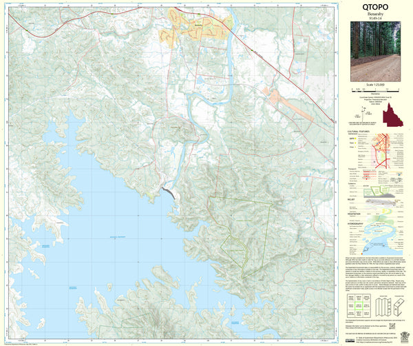 9149-14 Benaraby QTopo 1:25,000 Topographic Map — Queensland 1:25,000 topographic map