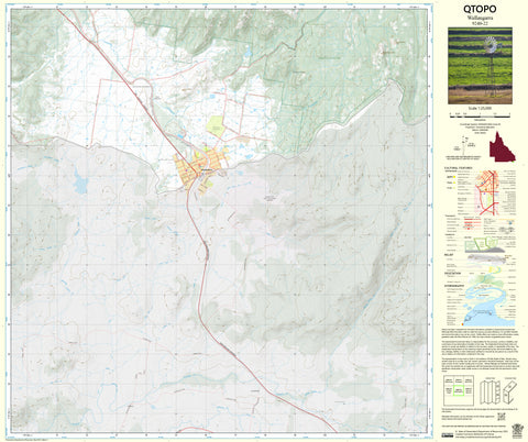 9240-22 Wallangarra QTopo 1:25,000 Topographic Map