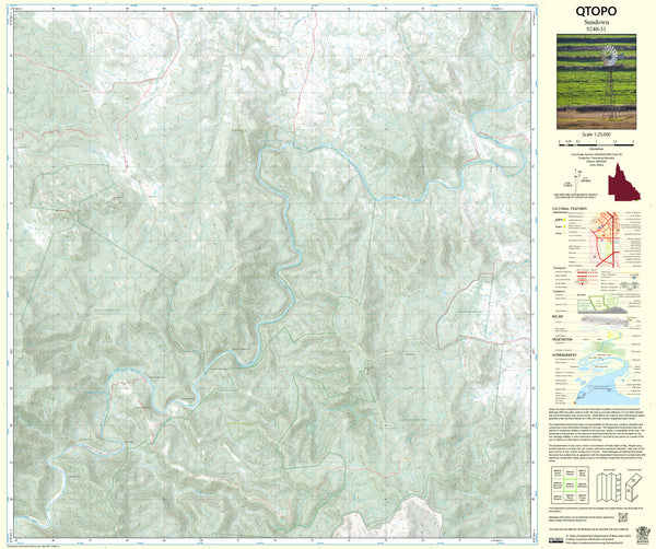 9240-31 Sundown QTopo 1:25,000 Topographic Map | Mapworld