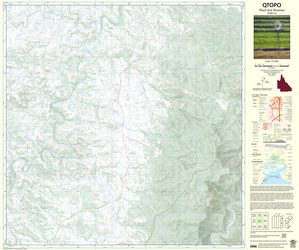 9240-34 Black Jack Mountain QTopo 1:25,000 Topographic Map — Queensland 1:25,000 topographic map