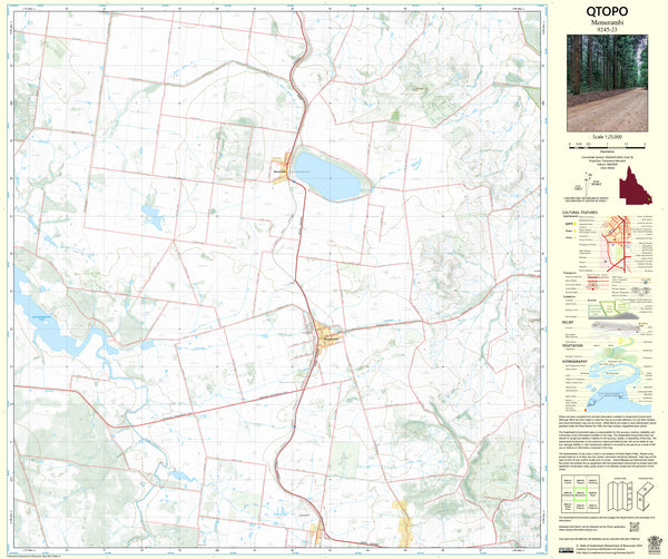 9245-23 Memerambi QTopo 1:25,000 Topographic Map — Queensland 1:25,000 topographic map