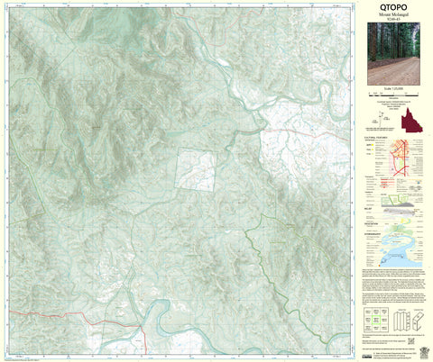 9248-43 Mount Molangul QTopo 1:25,000 Topographic Map — Queensland 1:25,000 topographic map