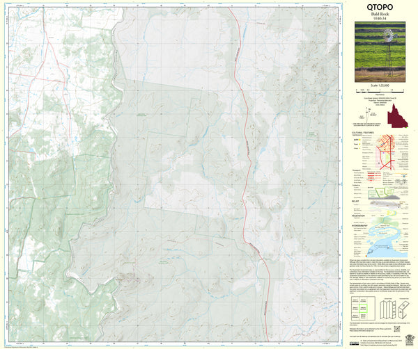 9340-34 Bald Rock QTopo 1:25,000 Topographic Map | Mapworld