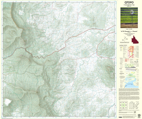 9341-11 Cunninghams Gap QTopo 1:25,000 Topographic Map | Mapworld