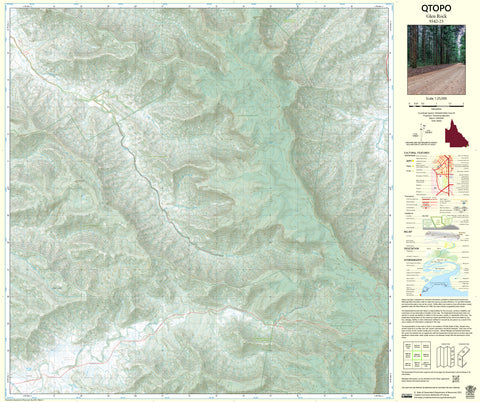 9342-23 Glen Rock QTopo 1:25,000 Topographic Map — Queensland 1:25,000 topographic map