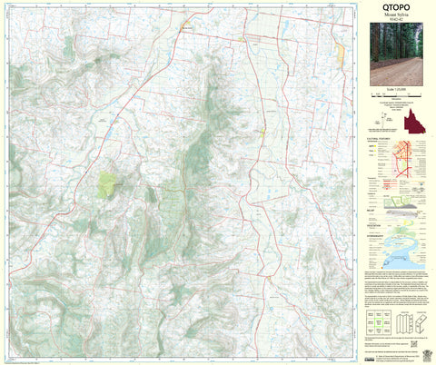 9342-42 Mount Sylvia QTopo 1:25,000 Topographic Map — Queensland 1:25,000 topographic map