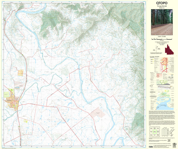 9343-11 Toogoolawah QTopo 1:25,000 Topographic Map | Mapworld