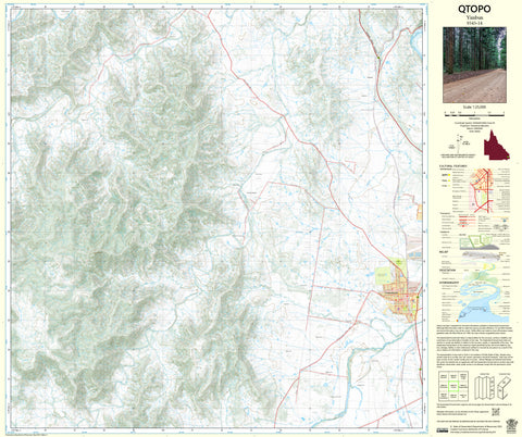 9343-14 Yimbun QTopo 1:25,000 Topographic Map — Queensland 1:25,000 topographic map