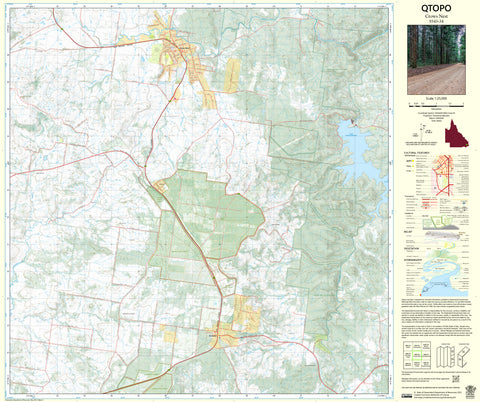 9343-34 Crows Nest QTopo 1:25,000 Topographic Map — Queensland 1:25,000 topographic map