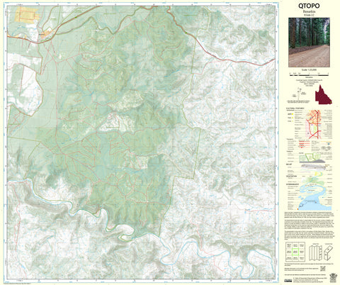 9344-32 Benarkin QTopo 1:25,000 Topographic Map — Queensland 1:25,000 topographic map