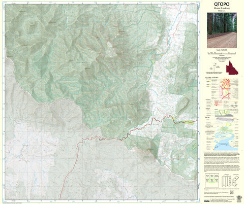 9441-31 Mount Lindesay QTopo 1:25,000 Topographic Map — Queensland 1:25,000 topographic map