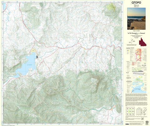 9441-42 Maroon QTopo 1:25,000 Topographic Map — Queensland 1:25,000 topographic map