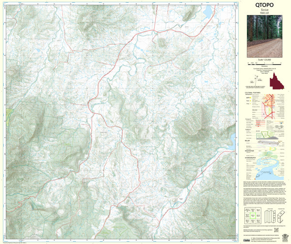 9441-43 Teviot QTopo 1:25,000 Topographic Map — Queensland 1:25,000 topographic map