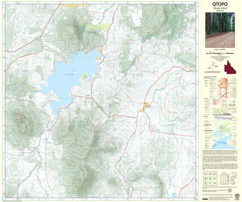 9441-44 Mount Alford QTopo 1:25,000 Topographic Map — Queensland 1:25,000 topographic map