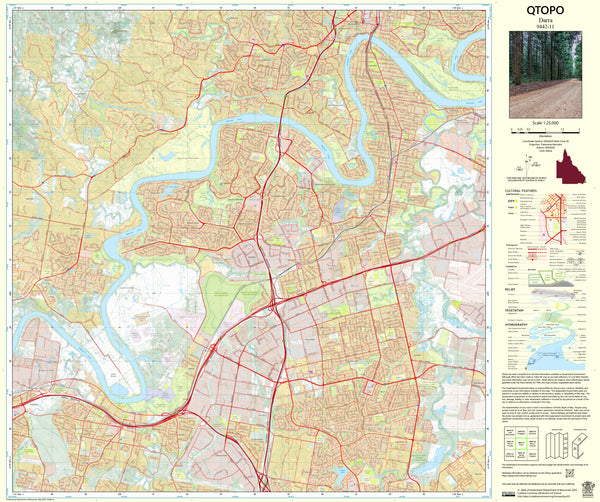 9442-11 Darra QTopo 1:25,000 Topographic Map | Mapworld