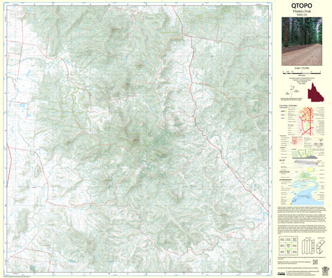 9442-24 Flinders Peak QTopo 1:25,000 Topographic Map — Queensland 1:25,000 topographic map