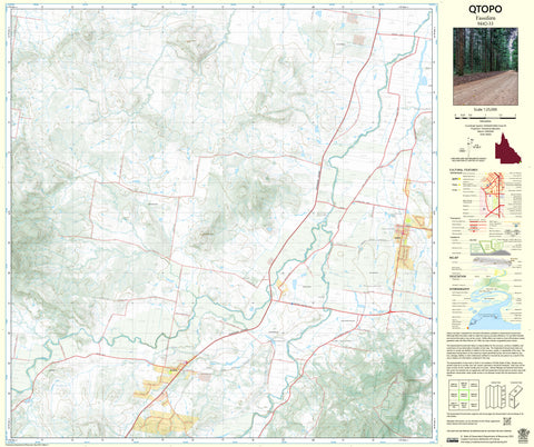 9442-33 Fassifern QTopo 1:25,000 Topographic Map — Queensland 1:25,000 topographic map