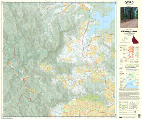 9443-24 Samsonvale QTopo 1:25,000 Topographic Map — Queensland 1:25,000 topographic map