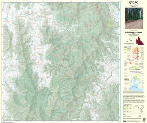 9443-42 Laceys Creek QTopo 1:25,000 Topographic Map — Queensland 1:25,000 topographic map