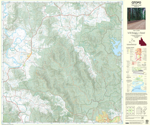 9444-14 Gheerulla Creek QTopo 1:25,000 Topographic Map — Queensland 1:25,000 topographic map
