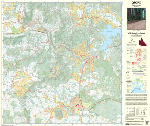 9444-21 Landsborough QTopo 1:25,000 Topographic Map — Queensland 1:25,000 topographic map