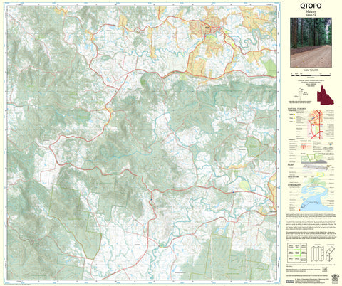 9444-24 Maleny QTopo 1:25,000 Topographic Map — Queensland 1:25,000 topographic map