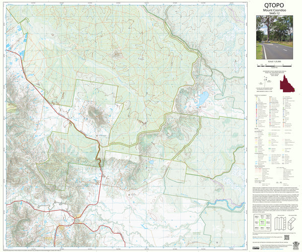 9445-12 Mount Coondoo QTopo 1:25,000 Topographic Map | Mapworld