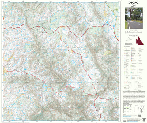 9445-13 Wolvi QTopo 1:25,000 Topographic Map — Queensland 1:25,000 topographic map