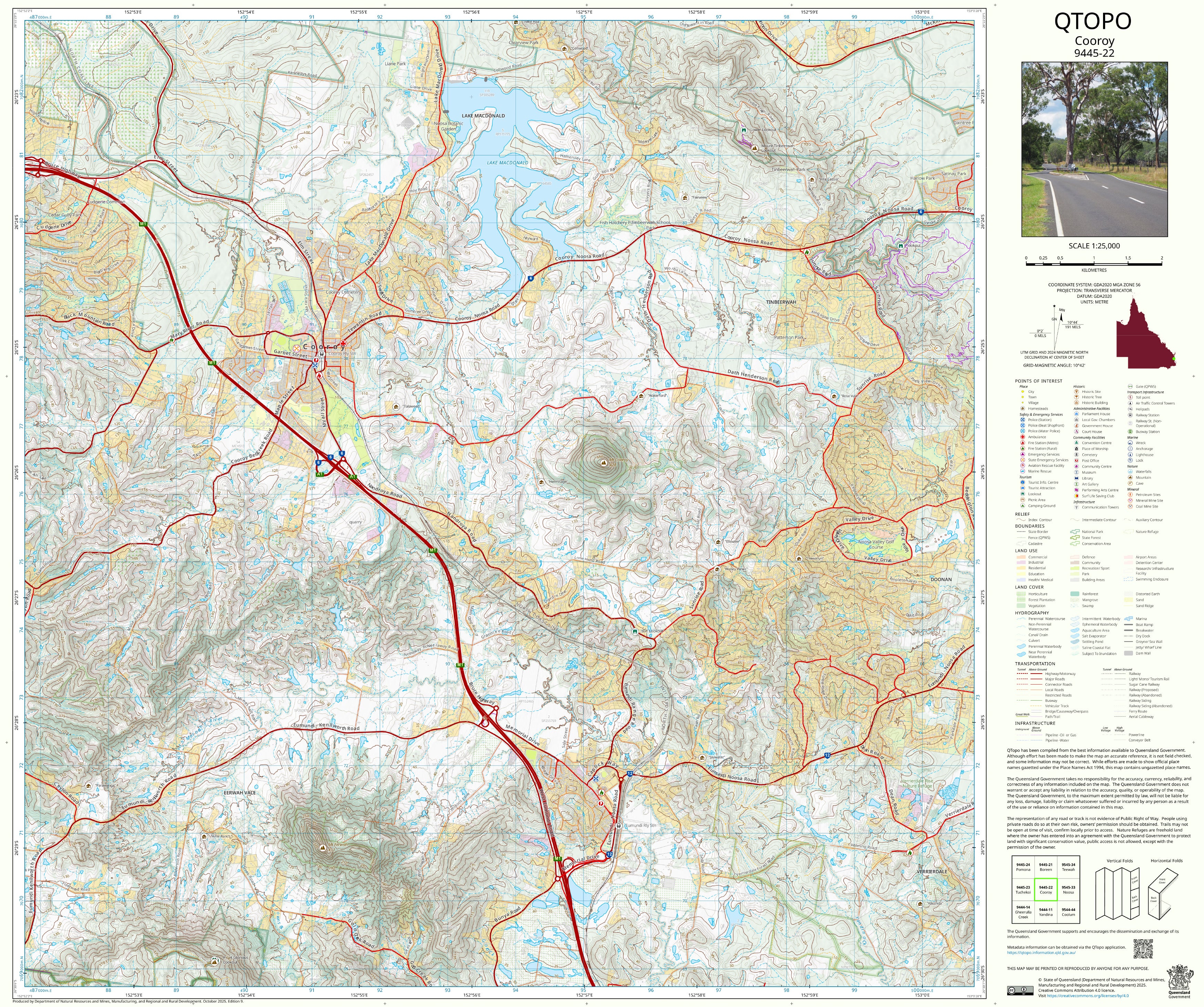 Corooy Map.pdf 9445-22 Cooroy QTopo 1:25,000 Topographic Map | Mapworld