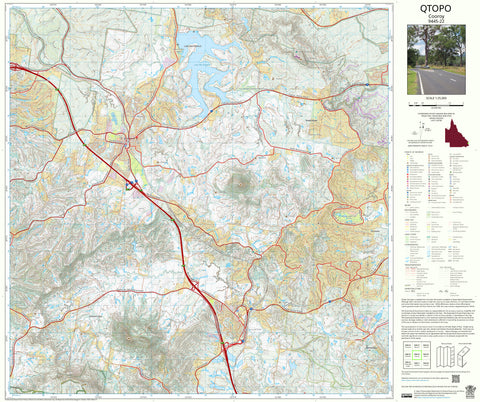 9445-22 Cooroy QTopo 1:25,000 Topographic Map | Mapworld