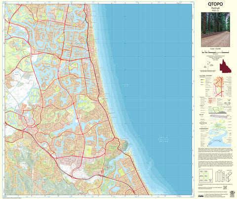 9541-11 Burleigh QTopo 1:25,000 Topographic Map | Mapworld