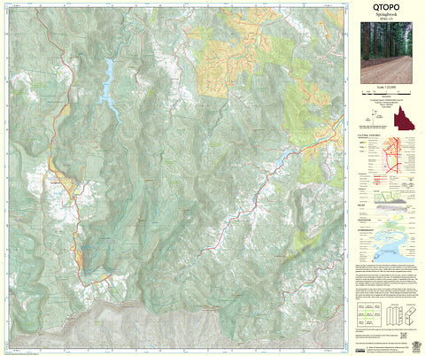 9541-13 Springbrook QTopo 1:25,000 Topographic Map — Queensland 1:25,000 topographic map