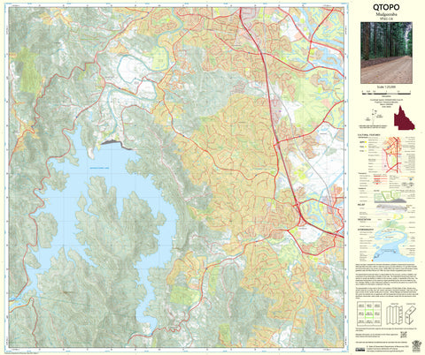 9541-14 Mudgeeraba QTopo 1:25,000 Topographic Map — Queensland 1:25,000 topographic map