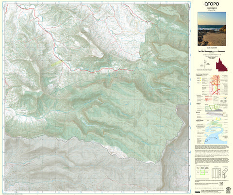 9541-34 Lamington QTopo 1:25,000 Topographic Map | Mapworld